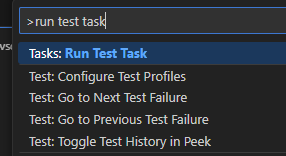 test task screenshot